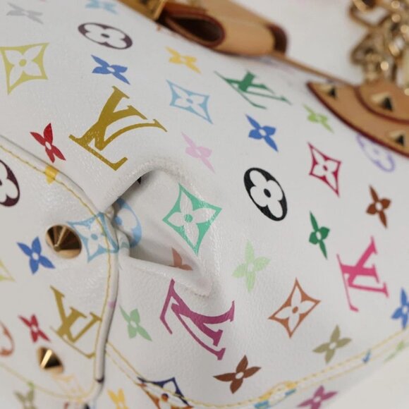 LOUIS VUITTON Monogram Multicolor Annie MM Tote Bag White M40307 LV Auth PP437AM - Picture 3 of 16